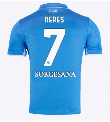 SSC Napoli David Neres #7 Replika Hjemmebanetrøje 2024-25 Kortærmet